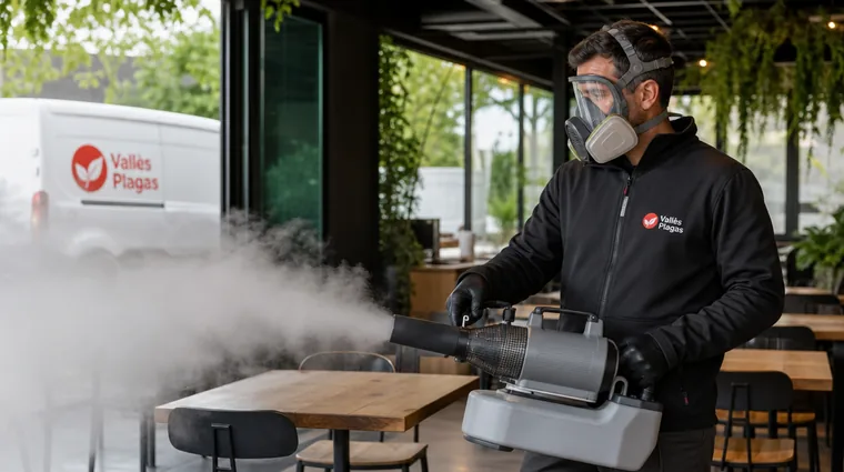 Nebulización ULV de Vallès Plagas para desinfección en Granollers